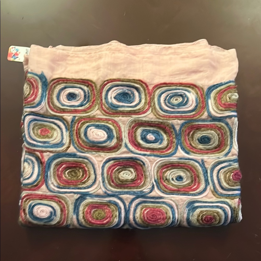 Colorful Swirl Patterned Scarf